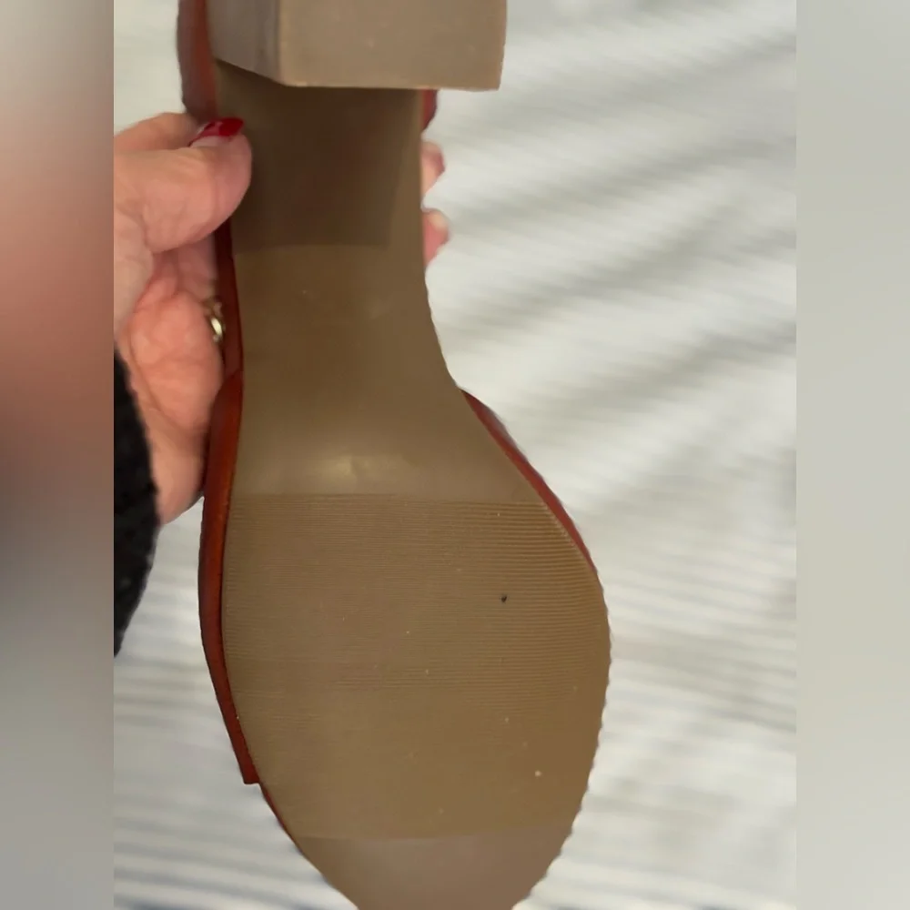 NWOT Madden Girl Cognac ankle strap 3” heel size 8 - Picture 6 of 6